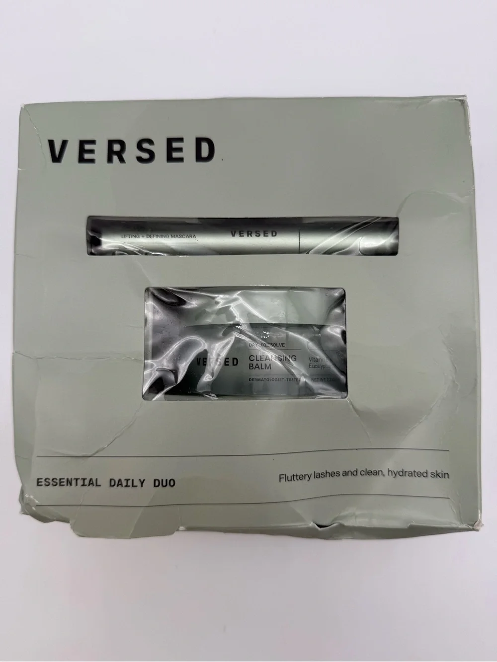 Versed Essential Daily Duo - Sage Green Cleansing Balm & Mascara